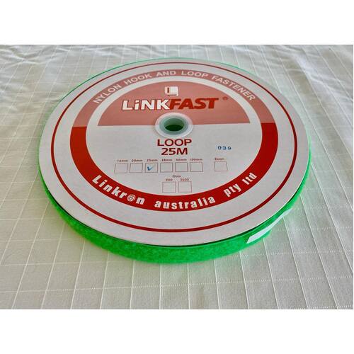 LOOP SIDE EMERALD GREEN 25mm x 25mt