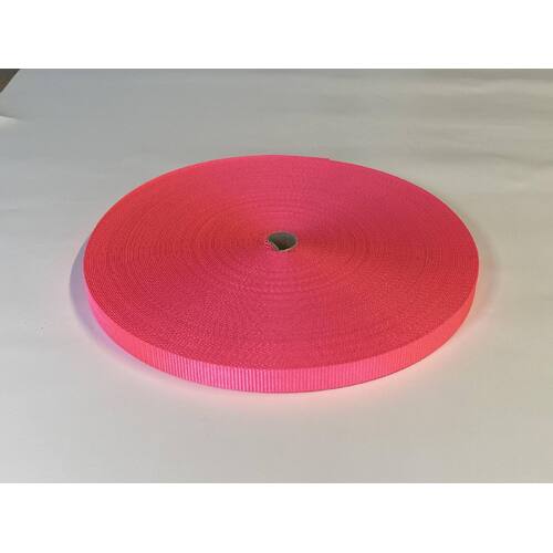 Polyester Webbing Heavy Duty Ribbed PINK 15mm x 10mt