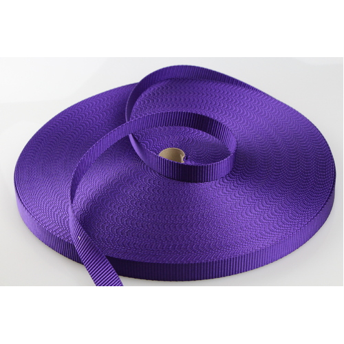 Polyester Webbing Heavy Duty Ribbed PURPLE 15mm x 10mt