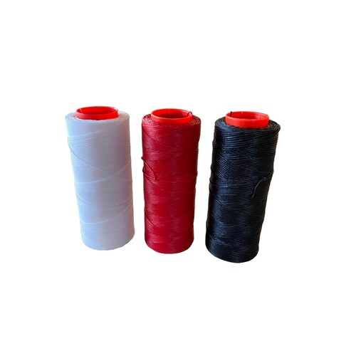 Mox waxed polyester braided Sewing Thread 0.8mm 170m x 3 spools