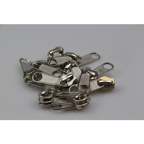 Zip Sliders No. 10 Coil Nickel Double Pull Nonlock 100 pcs